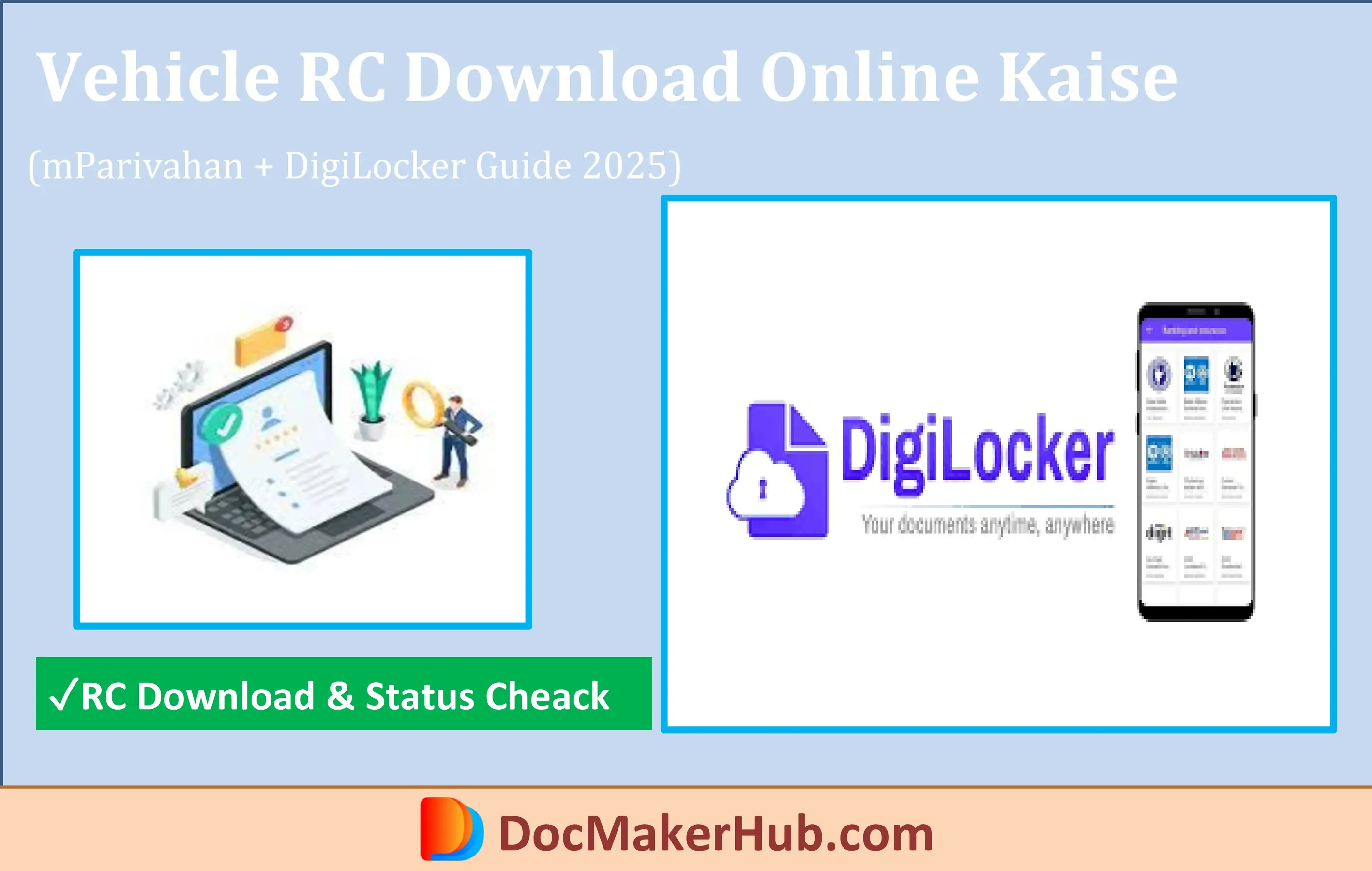 Vehicle RC Download Online Kaise Kare? (mParivahan + DigiLocker Guide 2025)