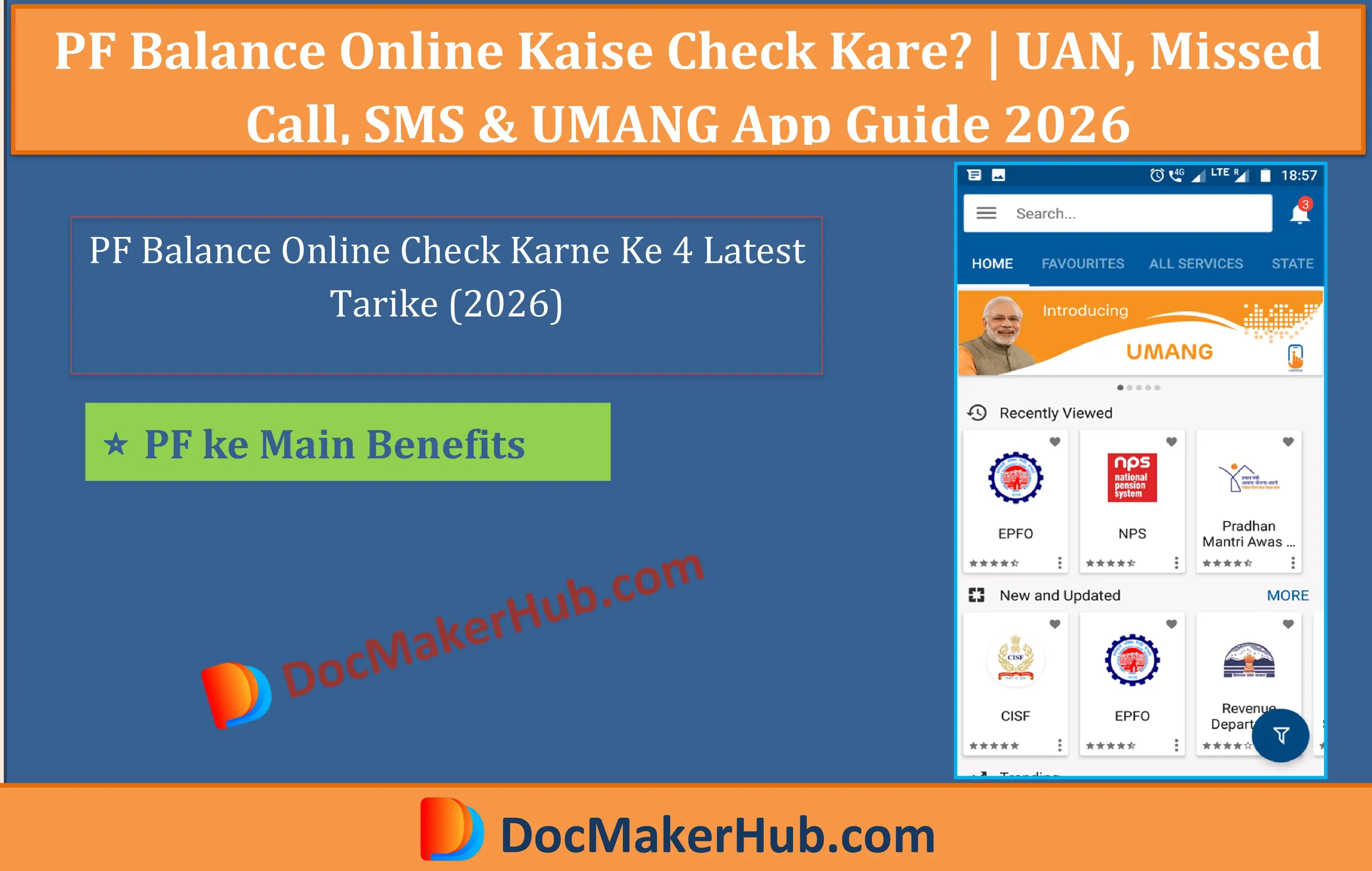 PF Balance Online Kaise Check Kare? | UAN, Missed Call, SMS & UMANG App Guide 2026