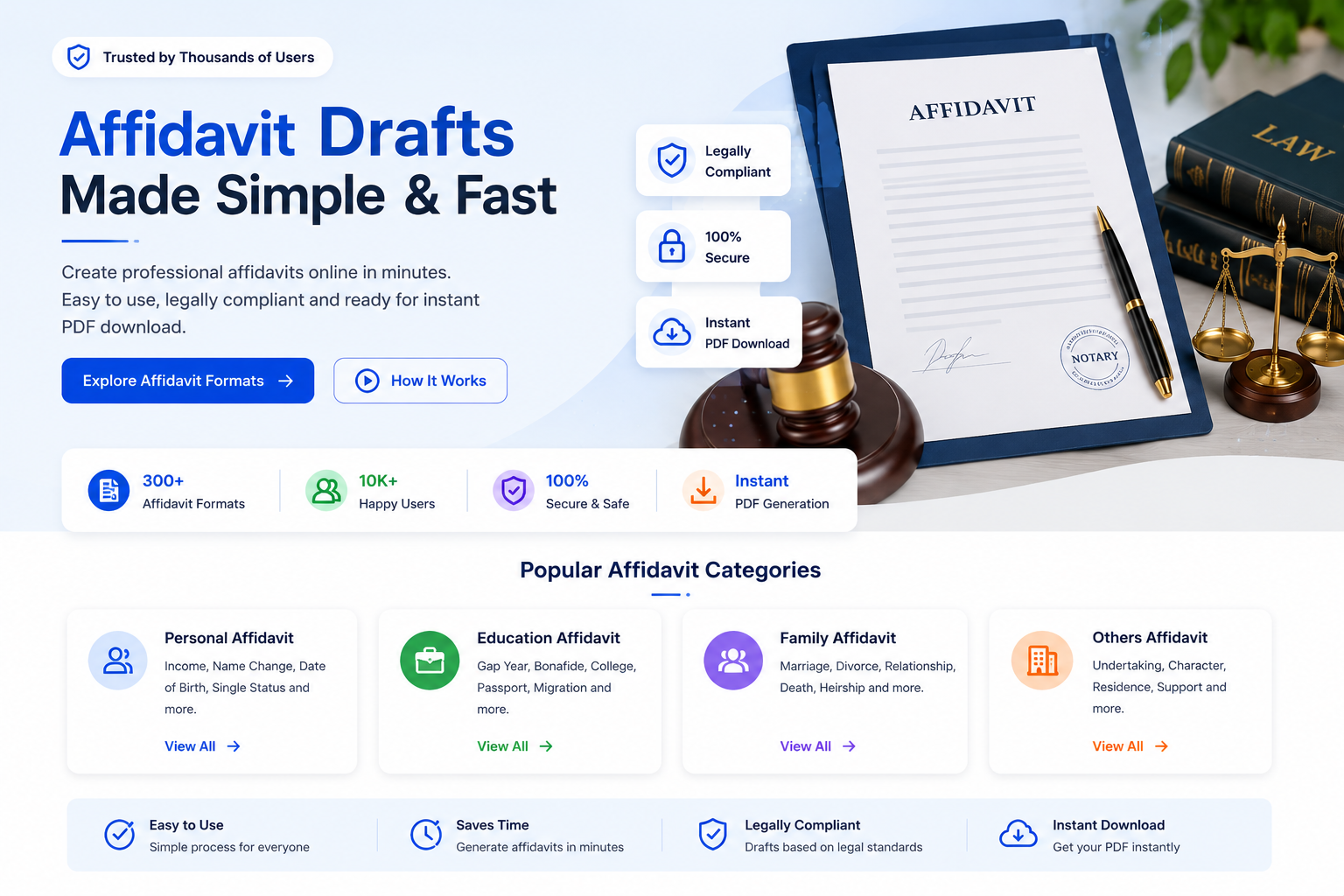Affidavit Drafts & Legal Document Formats